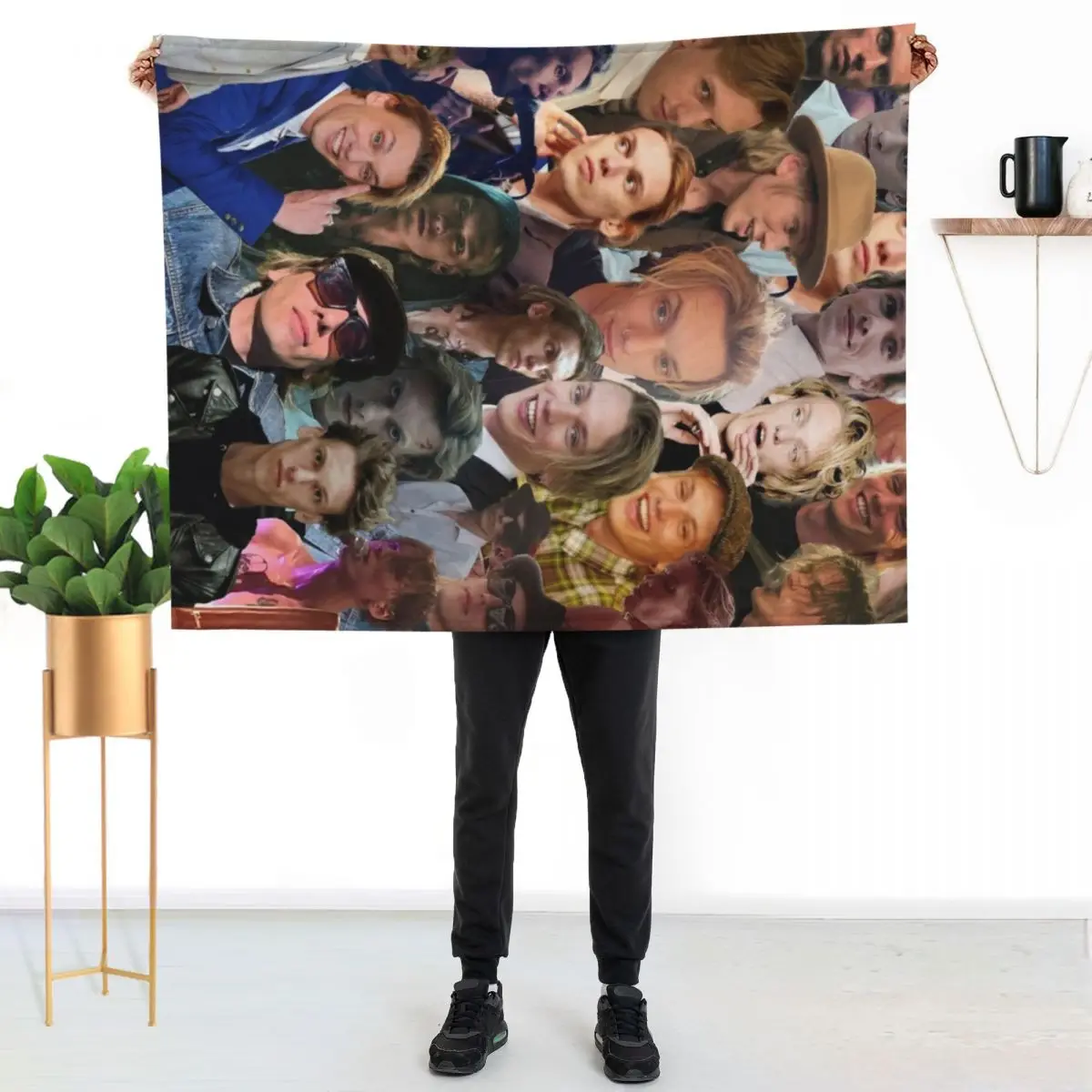 

Jamie Campbell Bower Photo Collage Throw Blanket Cozy Microfiber Throw Blanket for Home Bedroom