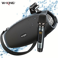 W-KING (120W PEAK)70W Portable Loud Bluetooth Speakers with Wireless Microphone,  Waterproof Outdoor Wireless Bluetooth