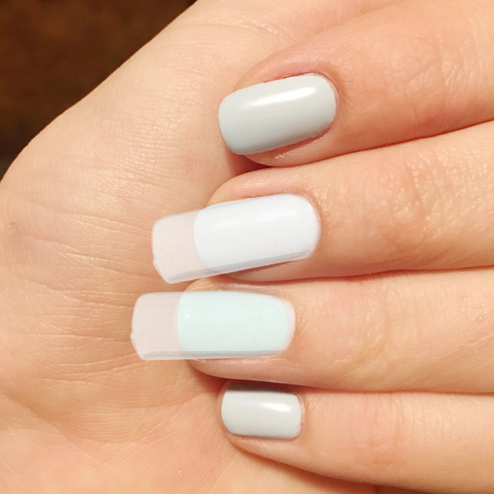 صندوق أطراف أظافر أكريليك طويل جدًا، ملحقات مانيكير فرنسية آمنة ومتينة لصالونات الأظافر DIY Art Coffin Clear