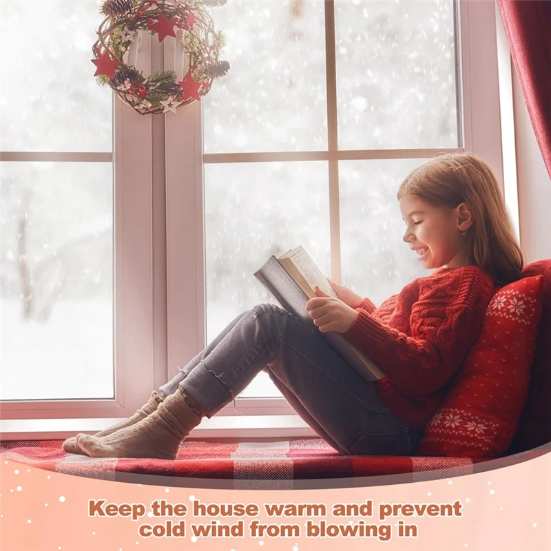 

A23I-Cuttable Transparent Film With Adhesive Straps Winter Reusable Window Plastic For Winterizing C