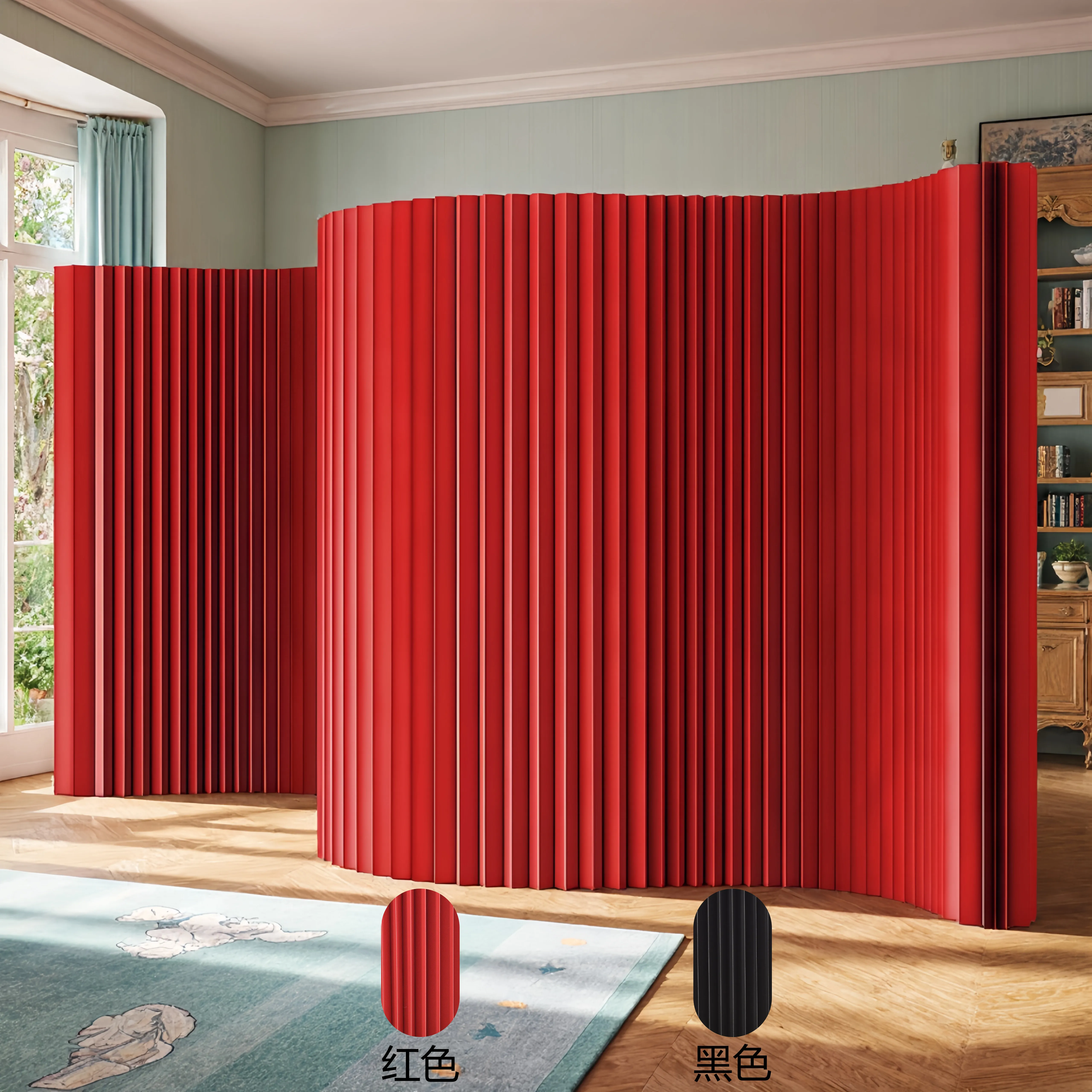 Paper Screen Partition Color Movable False Wall Office Partition Folding Baffle New Partition Baffle Wall Self-installation