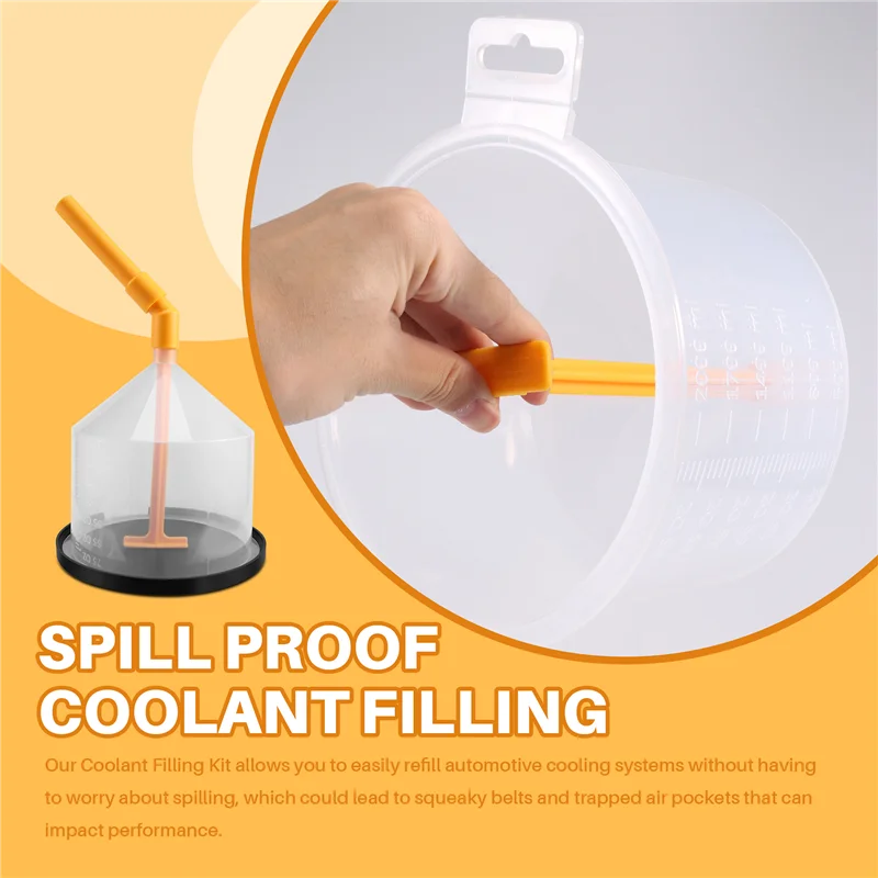 

Y50A-15Pcs/Set Plastic Filling Funnel Spout Pour Oil Tool Spill Proof Coolant Filling Kit Vhicle Car Accessories