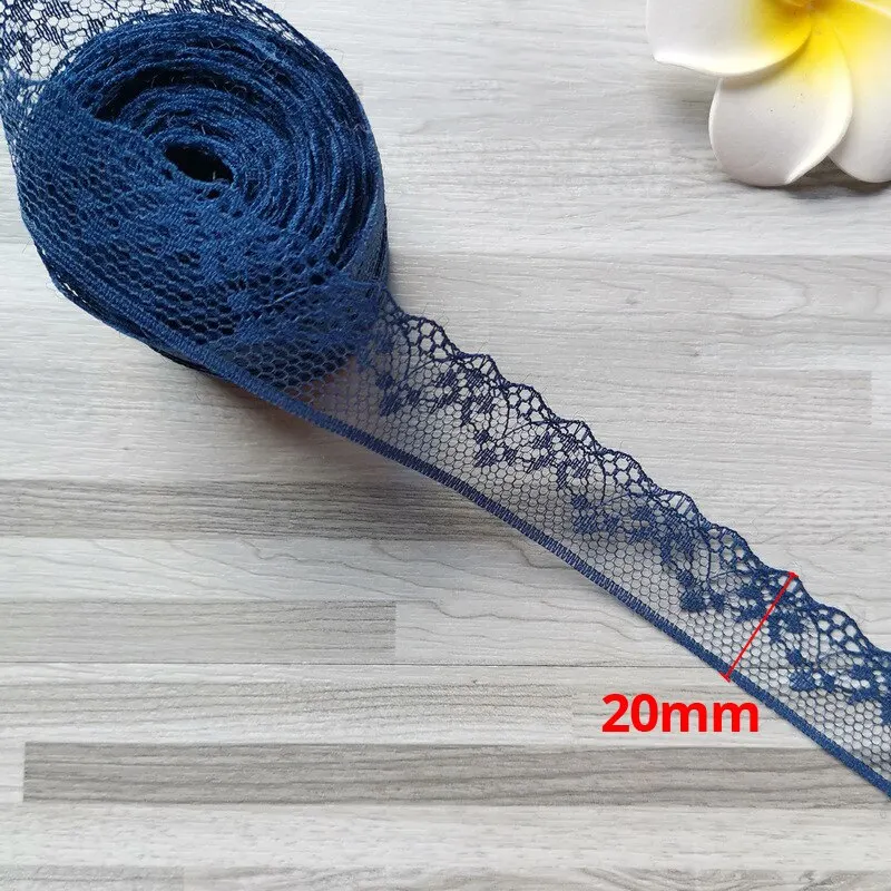 100 Yards/roll 20mm Lace Fabric Hollow out Webbing Decoration Gift Packing Material Handmade DIY Laces