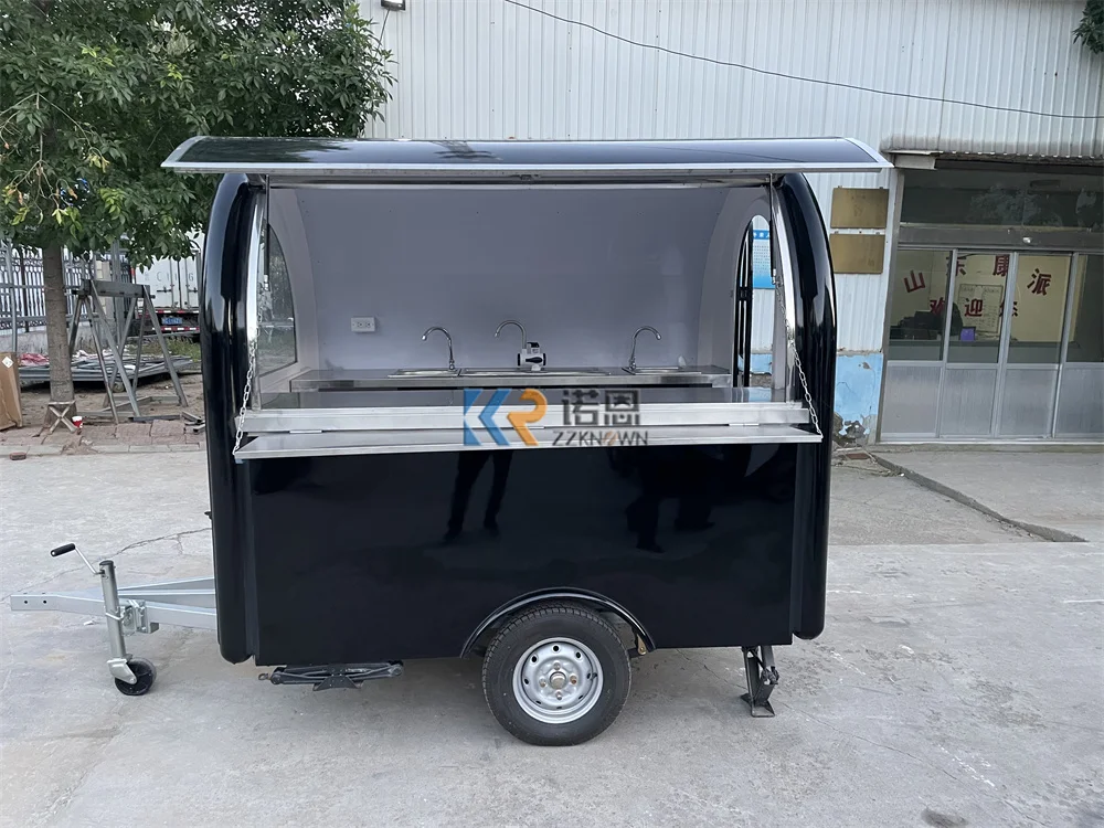 Carrinho de café para cachorro-quente, caminhão de comida móvel, personalizado, totalmente equipado, concessão, lanche, pizza, reboque de comida