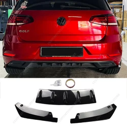 For VW GOLF MK7 MK7.5 Rear Bumper Diffuser Side Splitter GOLF 7.5 TSI MPI Basic Facelift 2017-2020 Rear Bumper Diffuser Bodykits