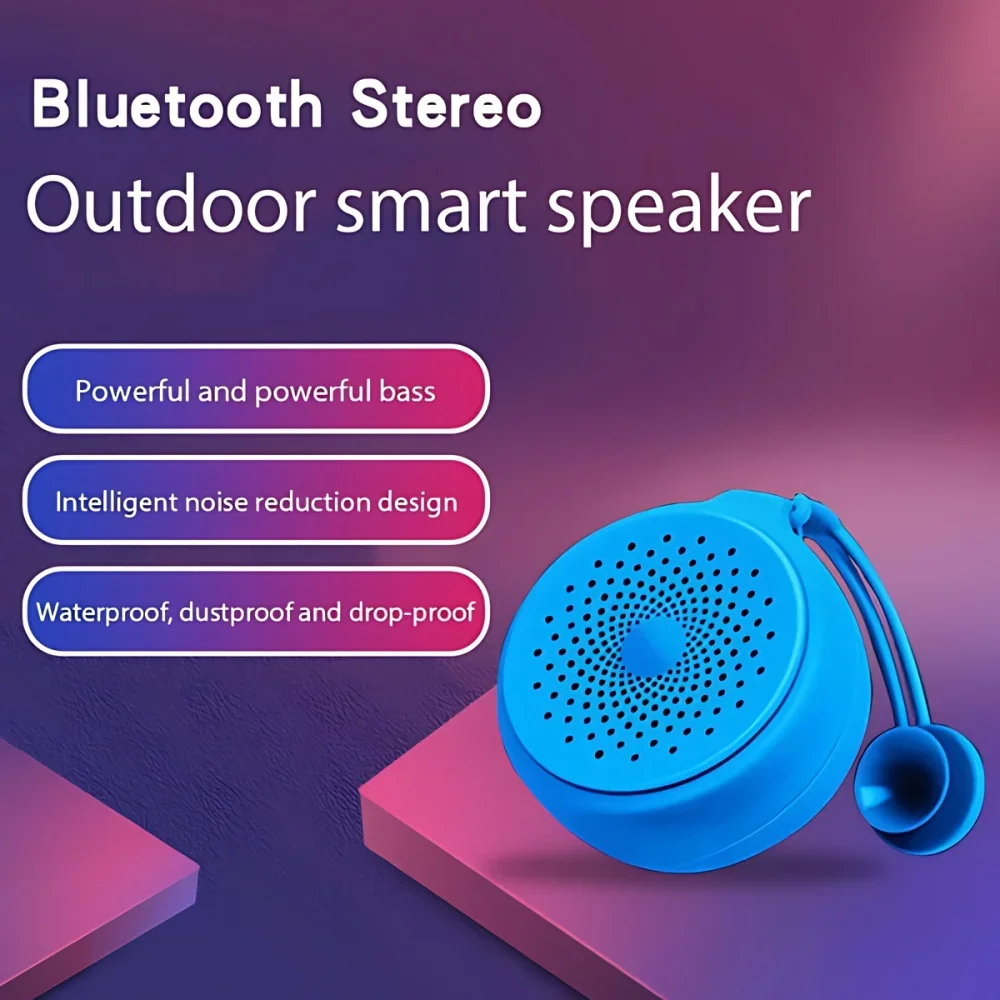 STONEGO Bathroom Waterproof Wireless Bluetooth Speaker Large Suction Cup Mini Portable Speaker Outdoor Sports Stereo Speaker