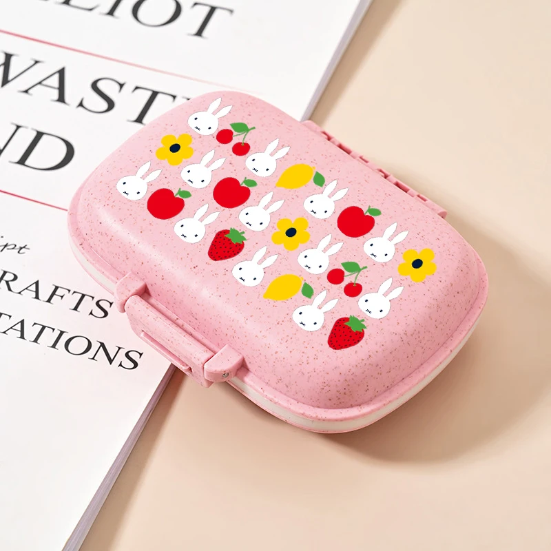 Kawaii Miffys Medicine Box Kids Outdoor Cute Pill Case Girls Boy Portable Mini Drug Organizer Container Children Candy Boxs Gift view 5