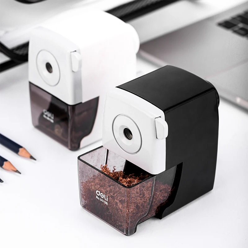 DELI Rotary Pencil Sharpener Machine Pencil Cutter Office Stationery School Hand Crank Pencil Sharpener School Supplies 0610B