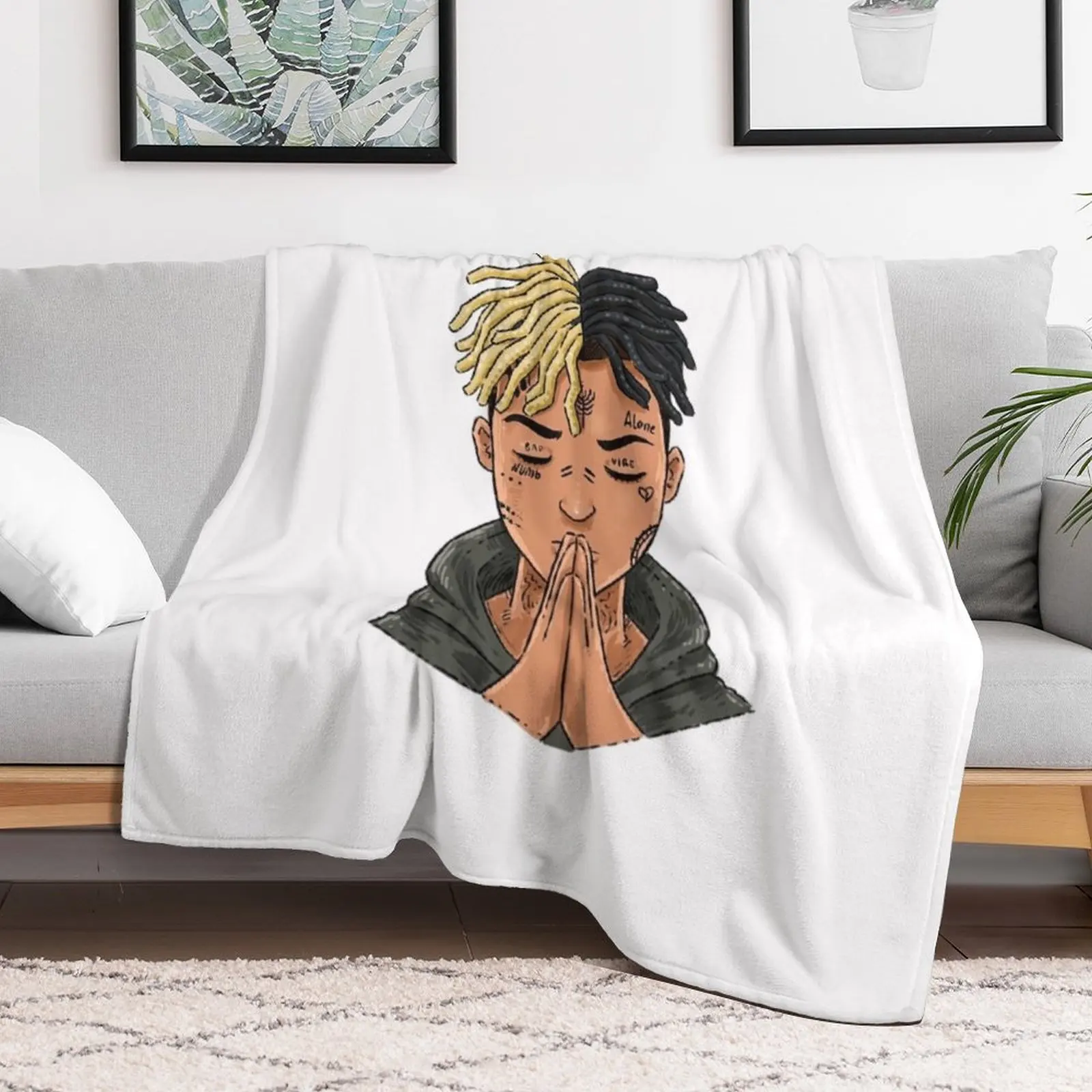 XXXTentation draw cartoon RIP legend Rap Throw Blanket For Decorative Sofa Designers Blankets