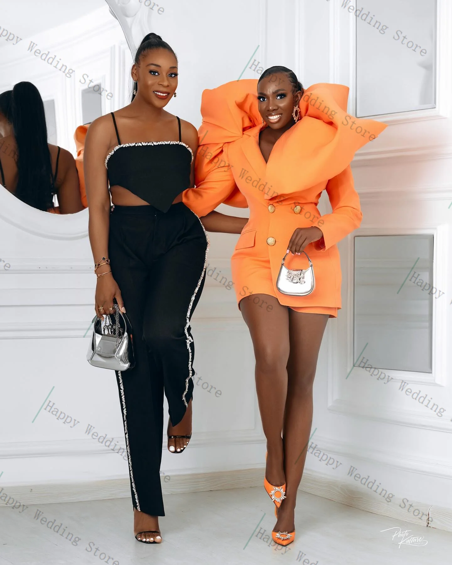 

Crystals Black Women Suit Set 2 Piece Sexy Top Bra+Trousers Autumn Fall Cotton Formal Office Lady Customized Jacket Prom Coat