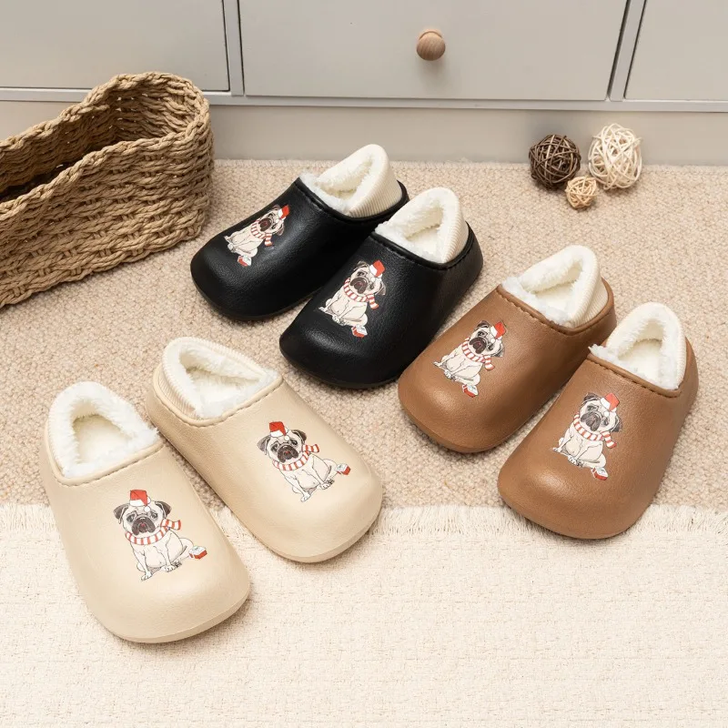 Kids Warm Shoes Christmas Gift Children Flat Shoes Suede Warm Soft Sole 2026 Winter New Boys Girls Outdoors Slipper