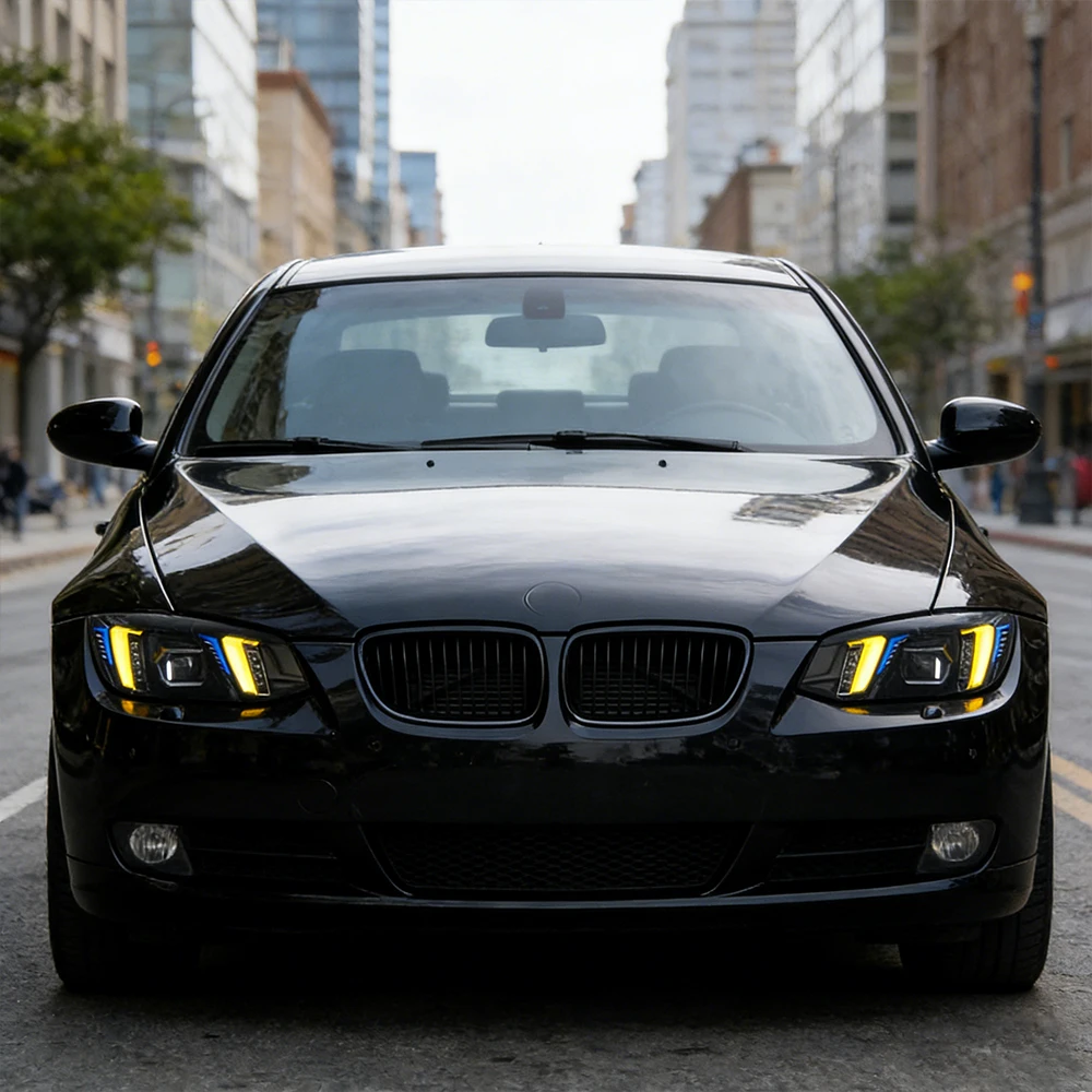 

Для BMW 3 серии M3 E93 2010-2013 LCI: Автомобильные фары с анимацией запуска, светодиодными проекторными линзами, Plug and Play