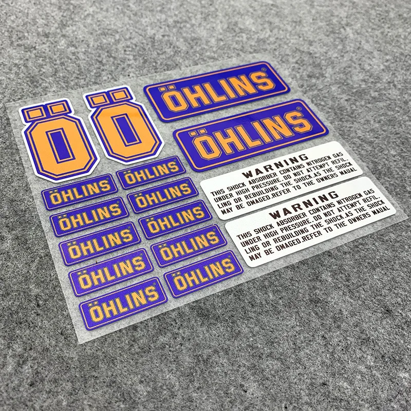 For OHLINS Racing Suspension Shock Motorcycle Accessories Decals Reflective Sticker Modification decoration Waterproof 4