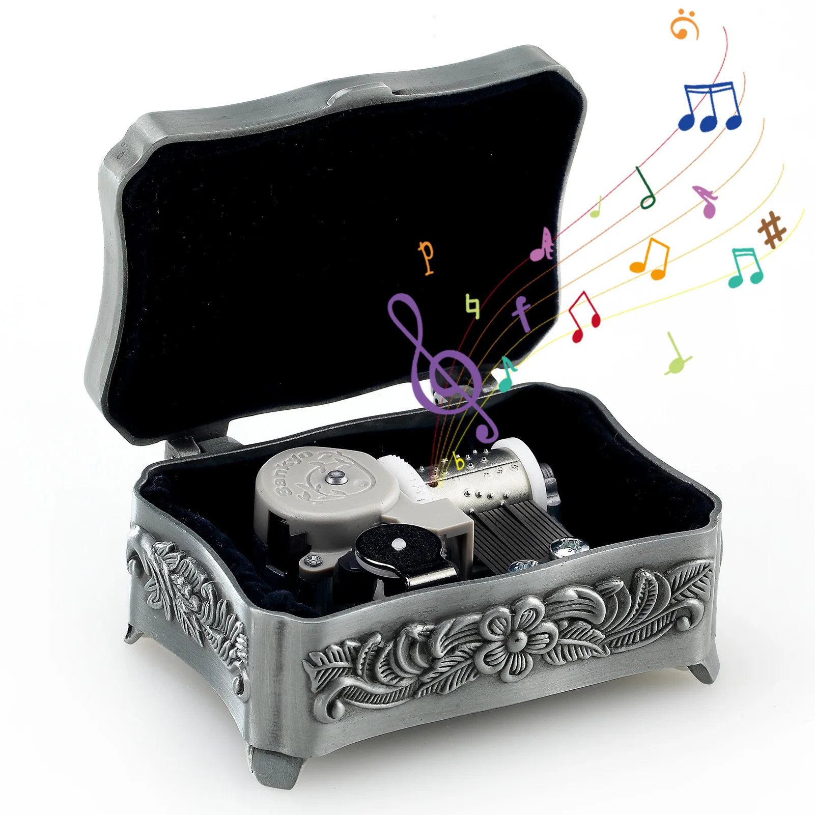 SOFTALK Castle in the Sky Gothic Style Metallic Music Box Gift for Friends Children Girls Wives Parents Christmas Birthday