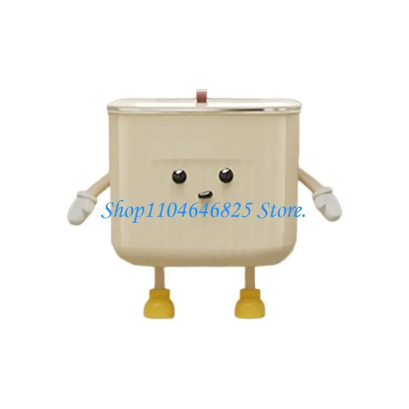 Hangings Kitchen Compost Bin with Lid Wall Mounted Trash Can Under Sink Cabinet Door for Bathroom Offices Home Decors