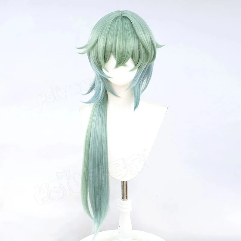 CyHonkai ستار السكك الحديدية Anaxa شعر مستعار تأثيري الضوء الأخضر الشعر الطويل Anaxagoras Grove of Epiphany Amphoreus هالوين للنساء الرجال Carniv