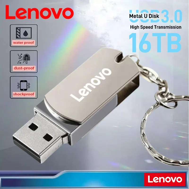 

Высокоскоростная флешка Lenovo 16 ТБ, металлическая USB-флешка 2 ТБ, портативный USB-накопитель 1 ТБ, 128 ГБ для телефонов Xiaomi и камер