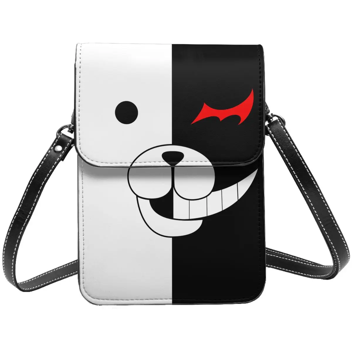 Кошелек-Кроссбоди Danganronpa Monokuma, сумка для сотового телефона, сумка через плечо, кошелек для сотового телефона с регулируемым ремешком