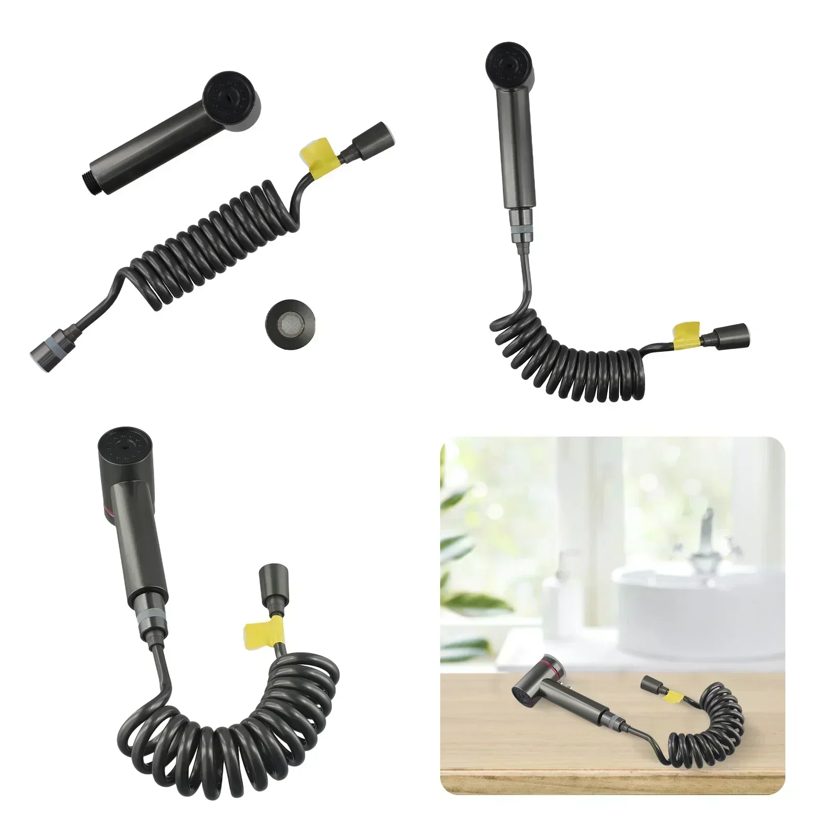 

Bathroom Handheld Sprayer Bidet Toilet Sprayer Travel Shower Home Bathroom 2m Hose 2 Modes Adjustable ABS Material