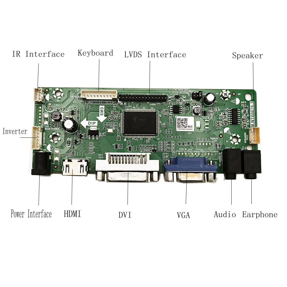 B156XTN02.2 B156XTN02.1 B156XTN02.3 B156XTN02.4 HDMI+DVI+VGA LCD LED Screen 1366x768 Controller Board Driver Monitor