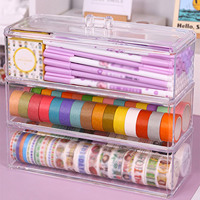 Multifunctional Organizer Storage Box Tea Bag Caddy Box Storage Container Desktop Plastic Container For Holder Coffee Sugar Case