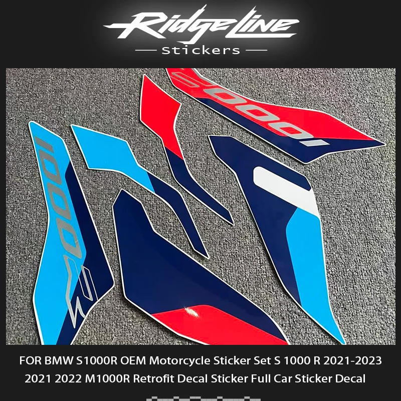 FOR BMW S1000R OEM Motorcycle Sticker Set S 1000 R 2021-2023  2021 2022 M1000R Retrofit Decal Sticker Full Car Sticker Decal