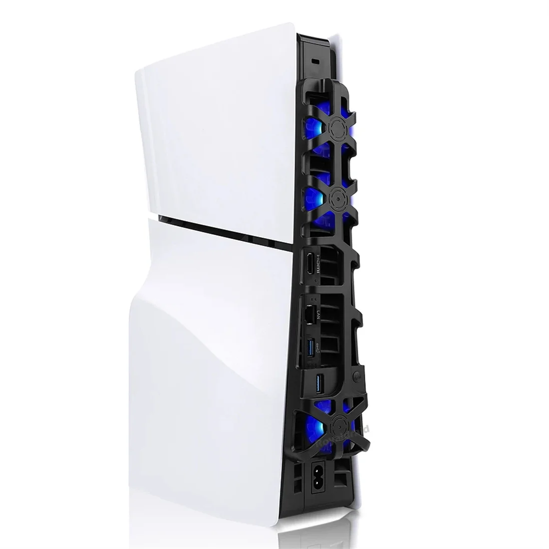 PS5 슬림 냉각 팬의 새로운 기능 LED 조명 냉각 시스템 Playstation5 슬림 게임 액세서리 용 고속 1100RPM USB 쿨러 팬