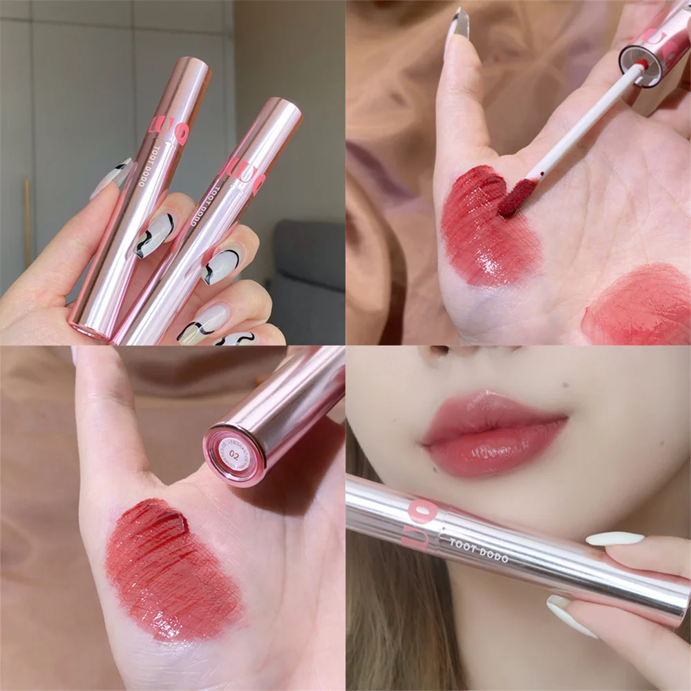 Glass Lip Glaze Translucent Easy To Apply Delicate And Smooth Fresh Glowing Moisturizing Lip Gloss Glowing Water Luster Retro