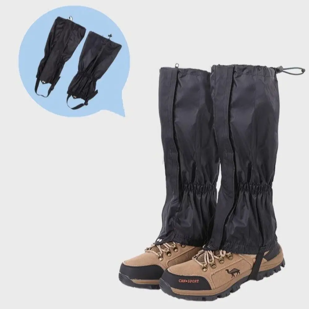 Tubo longo inverno ao ar livre polainas manter quente calças ajustáveis sapatos capa à prova dwaterproof água com zíper pernas proteção guardas esqui