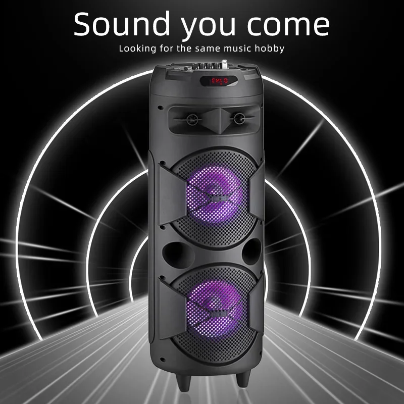 bass high quality loud  wireless garden speaker video 8inch outdoor trolley loudspeaker