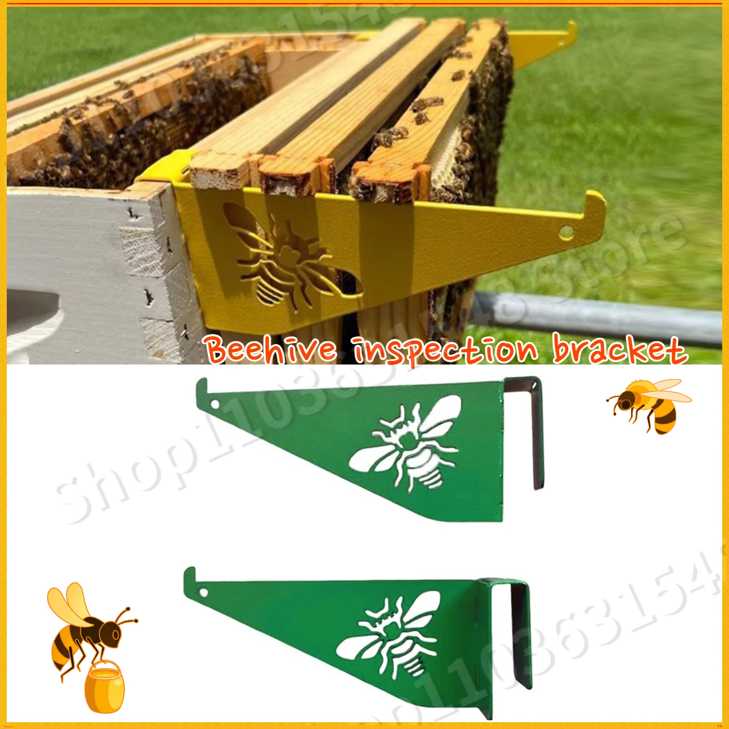 

Beehive Inspection Bracket Stainless Steel Beehive Frame Perch Bee Hive Stand Beekeeping Starter Kit Frame Beekeeping Hive Stand