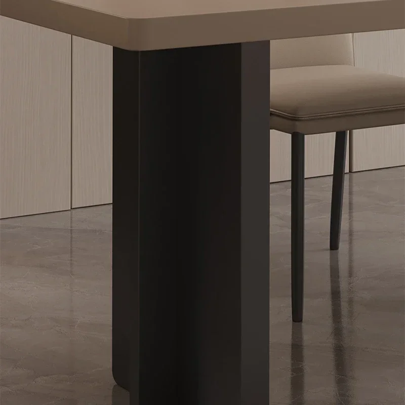 

Rock Board Dining Table Coffee Colored Italian Minimalist Household Minimalist Modern Wood Table Mesa Comedor Home Furnitures