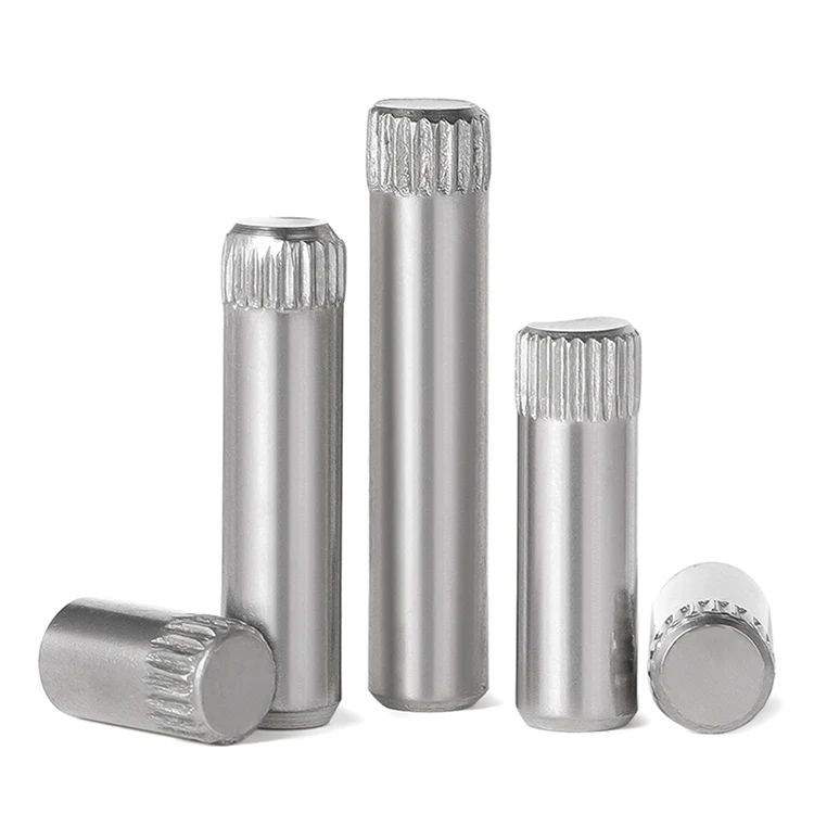 304 A2-70 Stainless Steel Knurled Pin M1.5 M2 M2.5 M3 M4 M5 M6 M8 Cylindrical Pin Shaft Pin Toy Connecting Rod Lock Hinge