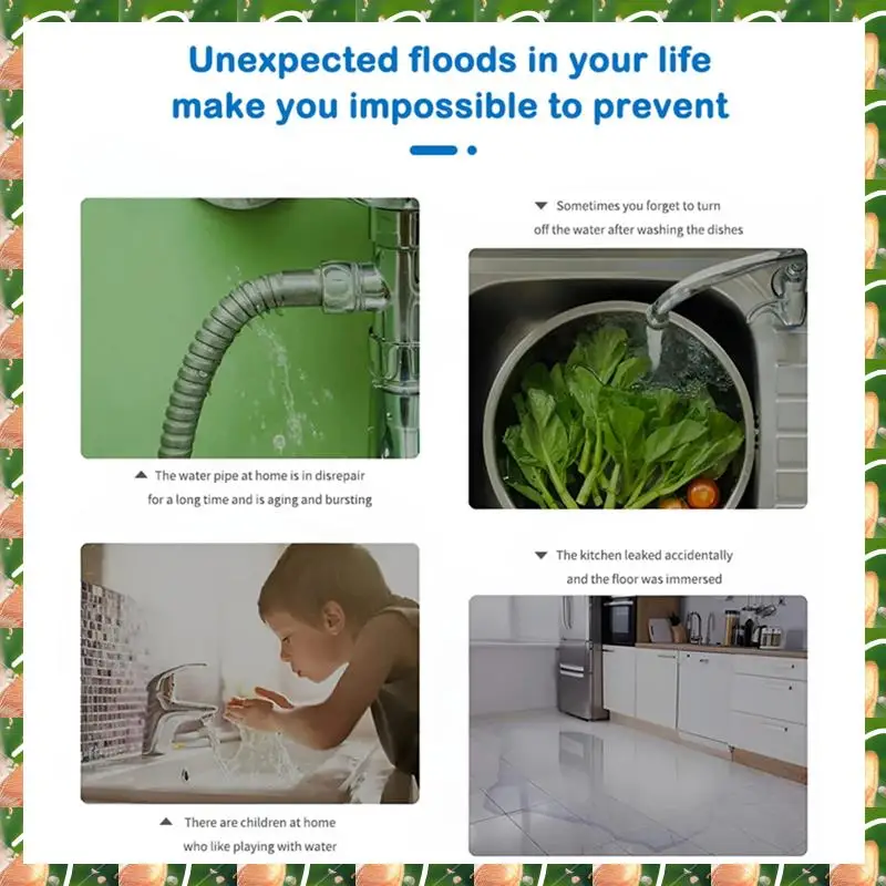Smart Portable Smart Life Leakage Sensor Water Linkage Alarm App Remote Monitoring Water Leak Detector