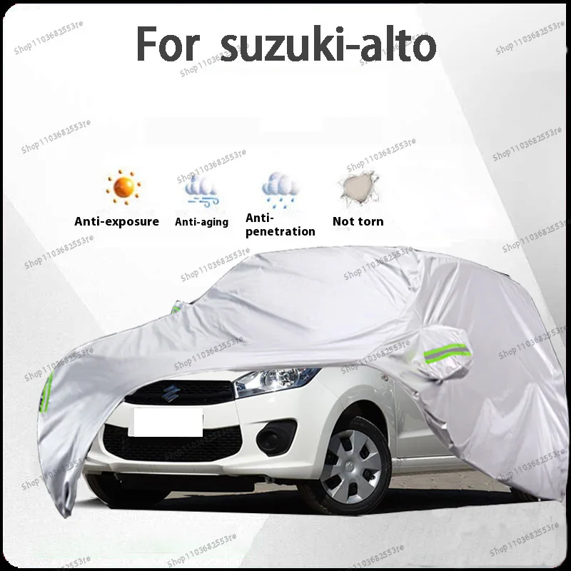 

For Suzuki Alto Fit Car Cover - Waterproof, Dustproof, Sunshade (UV), Snowproof | Silve Full Cover with All-Day Protection