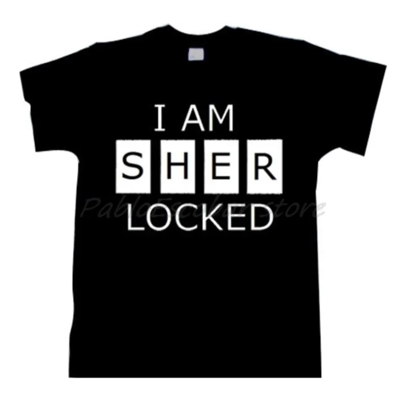 Sherlock Shirt I AM Sherlocked T-shirt Tee More Colors Mens men cotton tshirt summer brand t-shirt bigger size