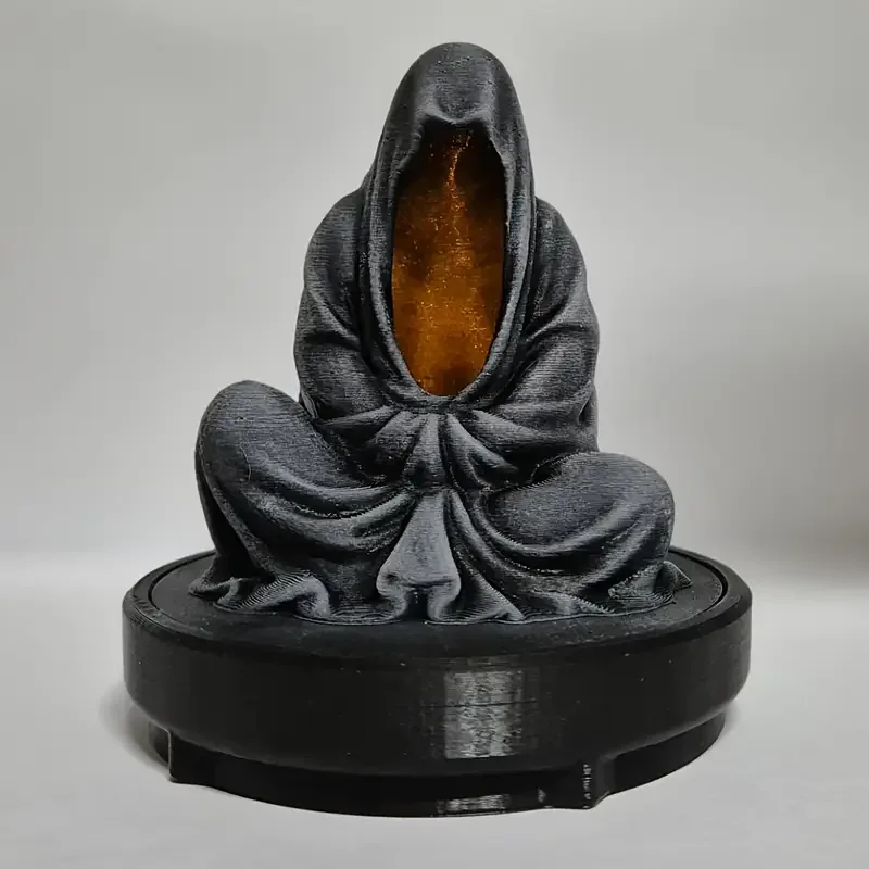 Grim Reaper Candle Holder - Spooky Halloween Decor, Durable Plastic Tabletop Statue for Meditation & Gothic Home Accents