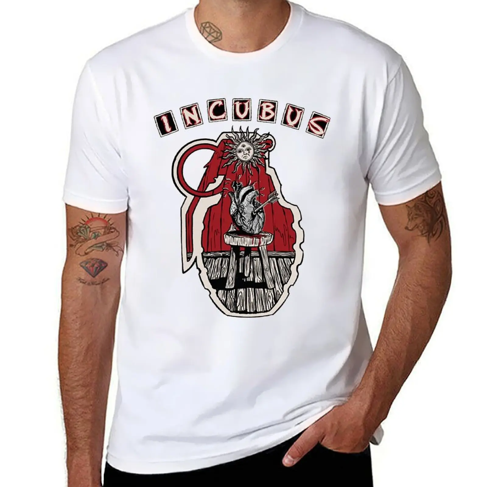 

incubus band T-Shirt t shirts for man graphic tees cotton t shirt pack T-Shirt
