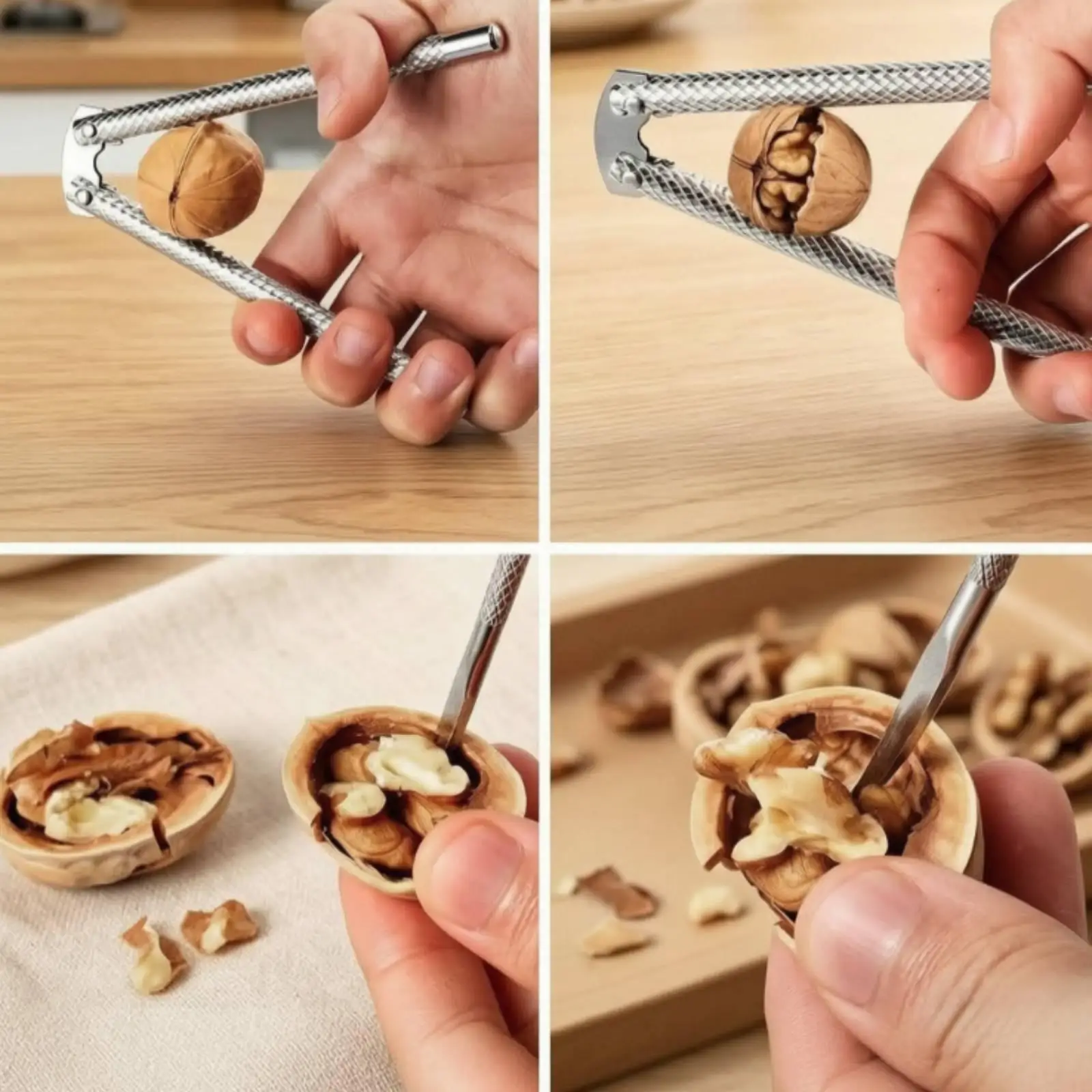 Nut Cracking Tool Tool with Picks Handheld Nut Cracking Tool with Picks Nutcracker Ergonomic Slim for Kitchen, Dining Table
