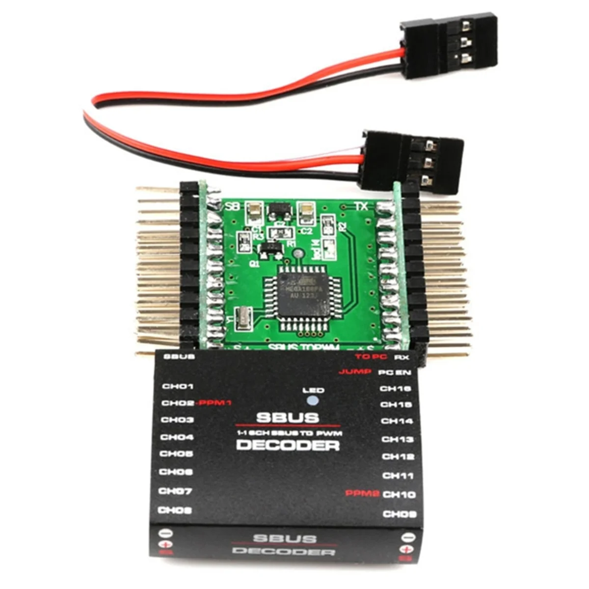 HDJQ SBUS to 16CH PWM Converter SBUS to PWM/PPM Decoders Two Way PPM Support Conversion for Futaba Orange Frsky SBUS Signals