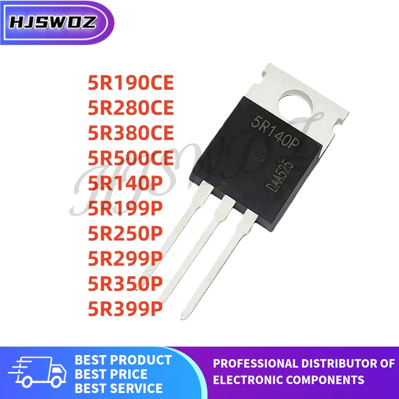 10Pcs/lot 100% NEW 5R250P 5R199P 5R500CE 5R190CE 5R380CE 5R399P 5R299P 5R280CE 5R350P 5R140P TO-220 MOS Transistor