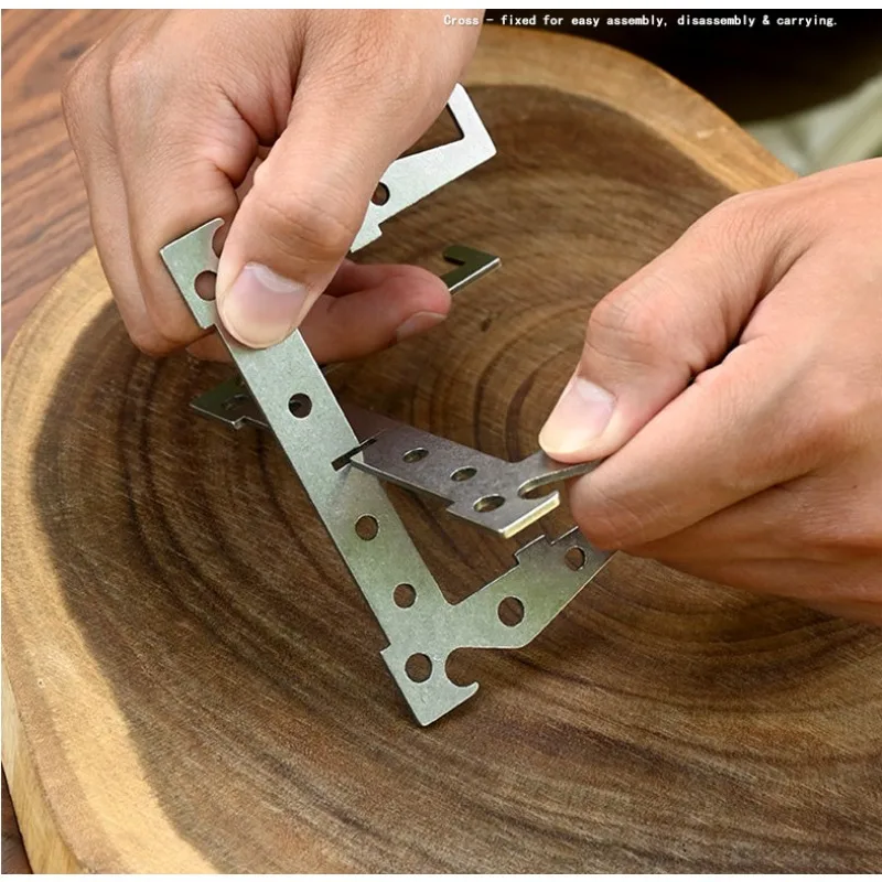 1PC Detachable Split Type Alcohol Furnace Base Bracket Stainless Steel Crisscross Support Practical General Accessory