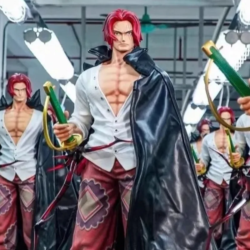 

Stock 67cm Hot Sell Jt Statue About One Piece Red Hair Shanks Action Figures Anime Peripheral Art Play Ornaments Gifts