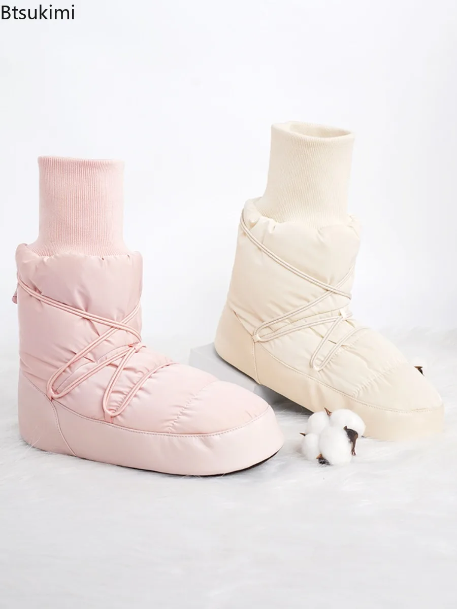 2026 المرأة أحذية الباليه شتاء دافئ راقصة الباليه الجوارب عالية أعلى أفخم كول واقية أحذية الرقص المضادة للانزلاق التدريب أحذية رقص