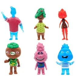 6Pcs/Set Anime Movies Elemental Action Figure Model Doll Decoration Toys for Birthday Christmas Gift