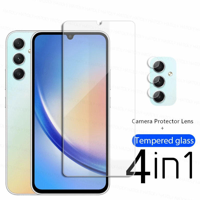 

Для Samsung Galaxy A34 5G Стекло Samsung Galaxy A04E A04 A14 A24 A34 A54 5G Защитная пленка для экрана из закаленного стекла
