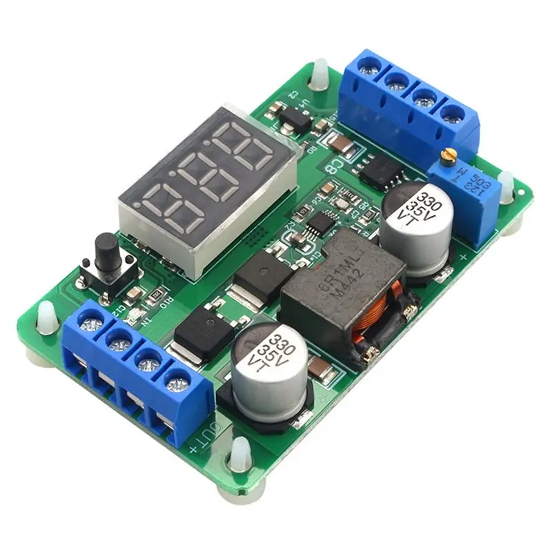 A93E-LTC1871 100W DC-DC Step Up Boost Converter 3.5V-30V Power Supply Module With LED Digital Voltmeter For DIY Projects