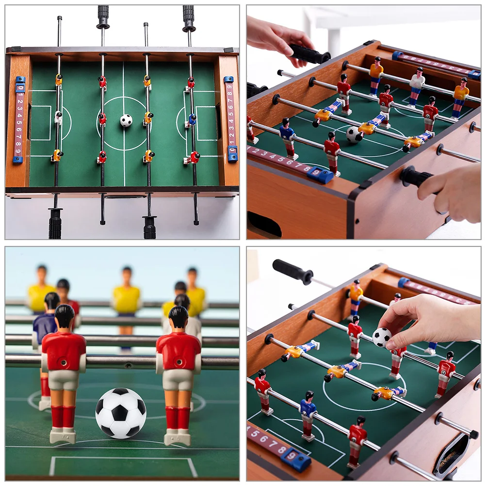 

20Pcs Foosball Table Soccer 32mm Resin Black White Tabletop Game Replacement for Desk Foosball Machines