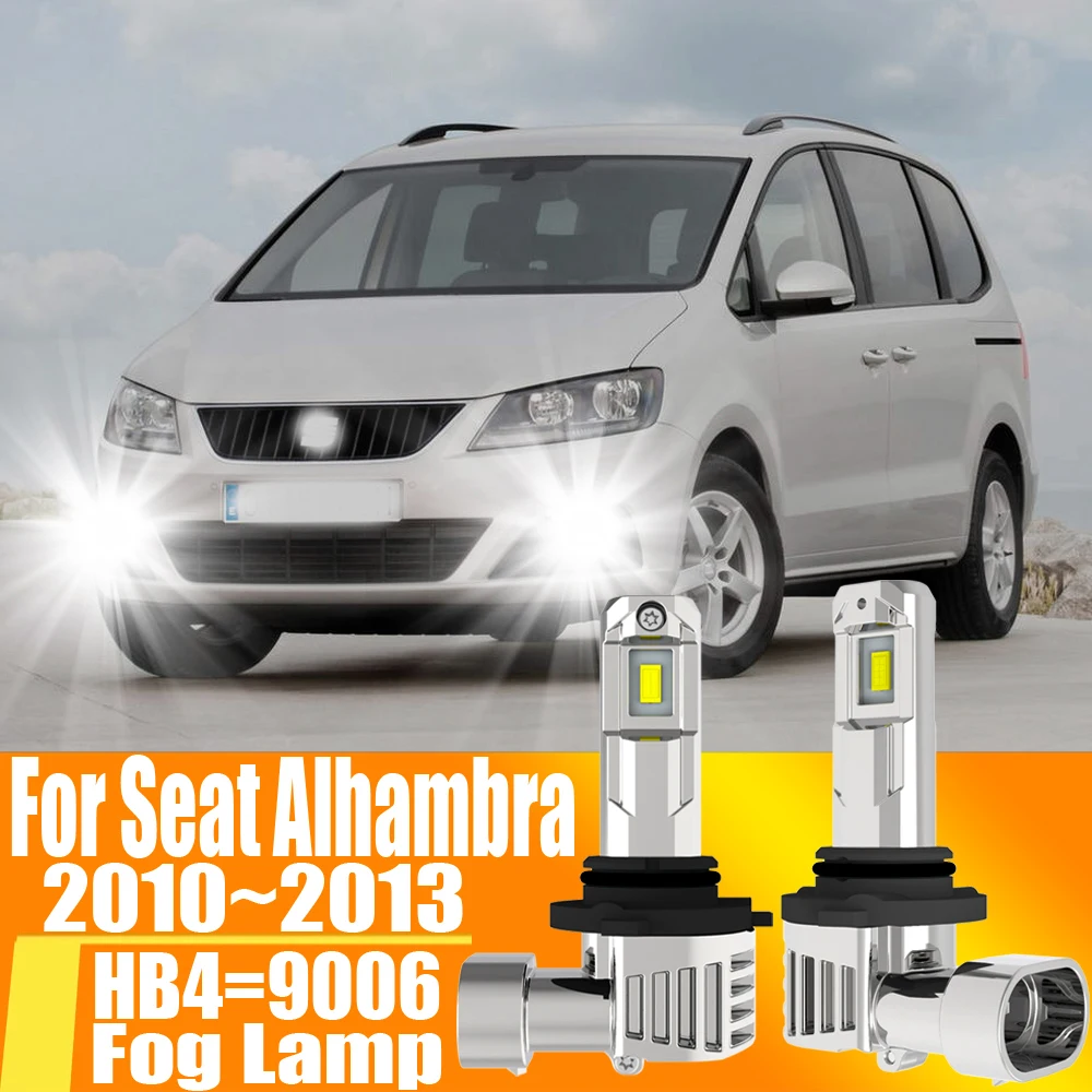 2pcs HB4 9006 Led Fog Light Canbu Car Bulb High Power 6000K Xenon White Headlight Diode Lamp 12v 55w For Seat Alhambra 2010~2013