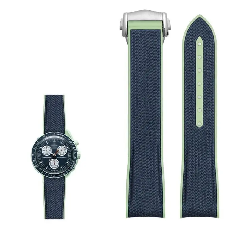 

MAISITU NEW Rubber Silicone Watchband For Omega X Swatch Joint MoonSwatch celestial Sports 20mm Watch Strap Curved End watches